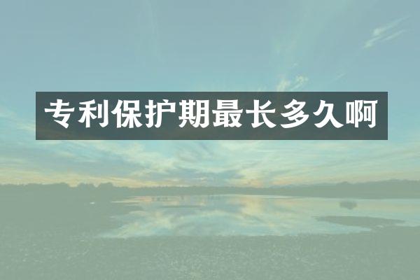 专利保护期最长多久啊