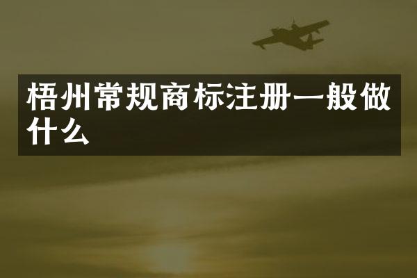 梧州常规商标注册一般做什么