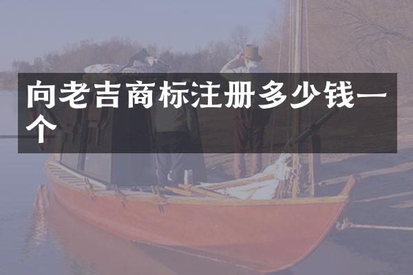 向老吉商标注册多少钱一个