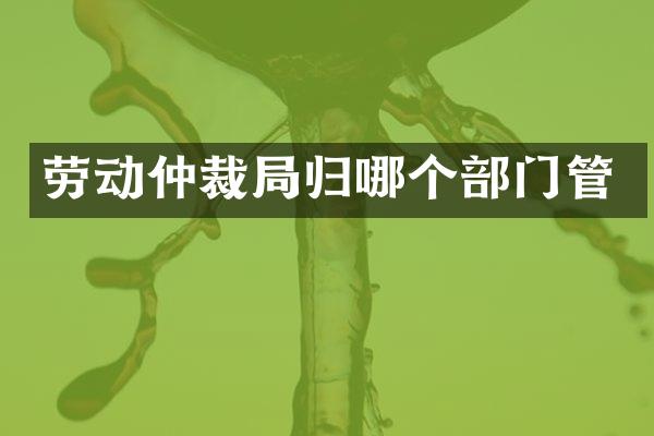 劳动仲裁局归哪个部门管