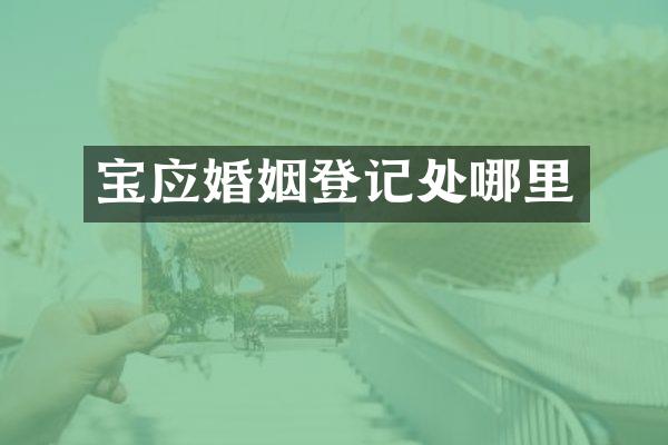 宝应婚姻登记处哪里