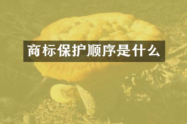 商标保护顺序是什么