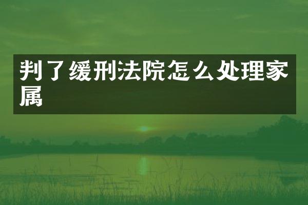 判了缓刑法院怎么处理家属