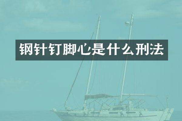 钢针钉脚心是什么刑法
