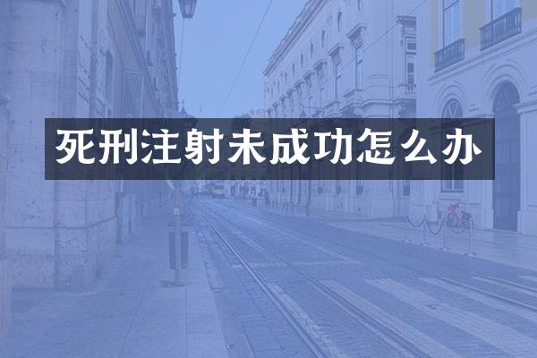 死刑注射未成功怎么办