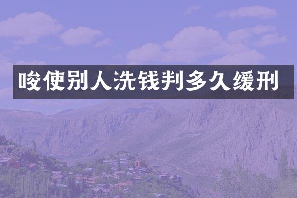 唆使别人洗钱判多久缓刑
