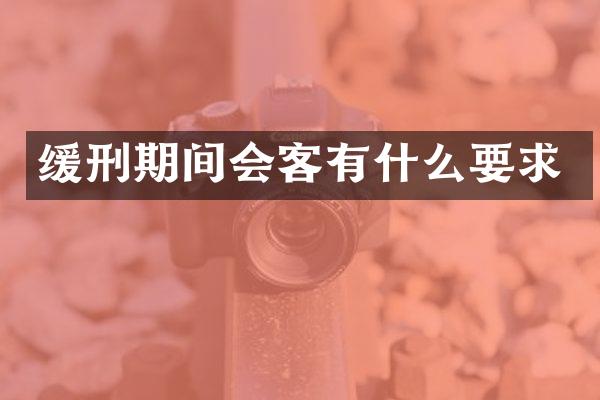 缓刑期间会客有什么要求