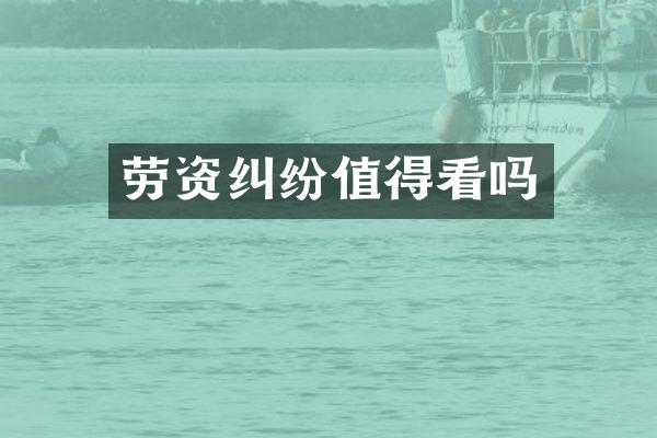 劳资纠纷值得看吗