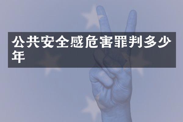 公共安全感危害罪判多少年