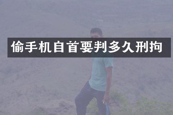 偷手机自首要判多久刑拘