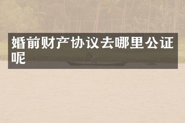 婚前财产协议去哪里公证呢