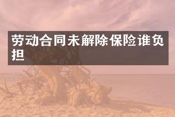 劳动合同未解除保险谁负担