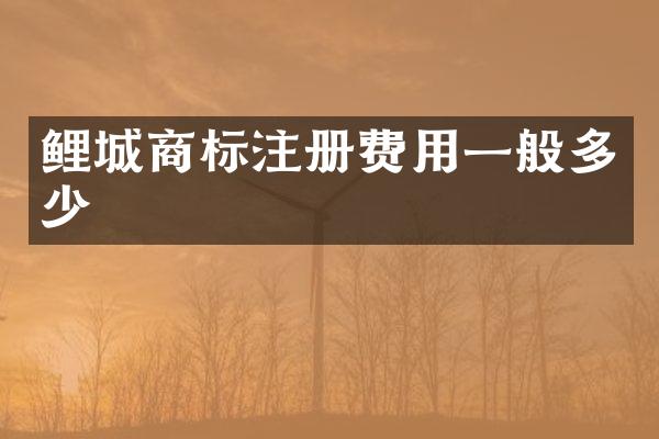 鲤城商标注册费用一般多少