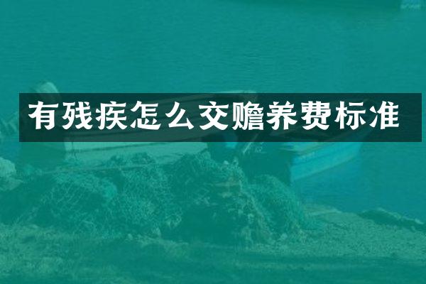 有残疾怎么交赡养费标准
