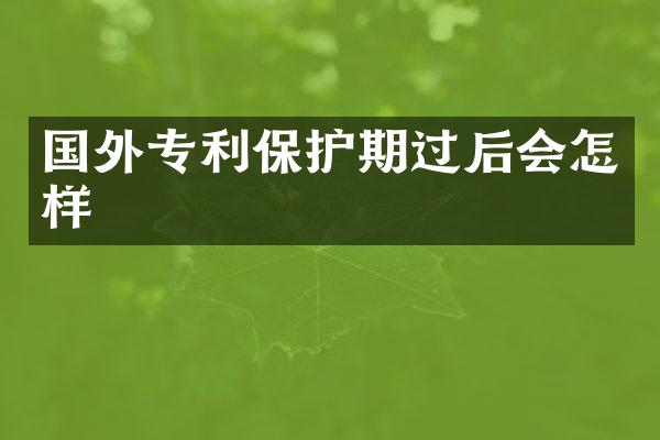 国外专利保护期过后会怎样