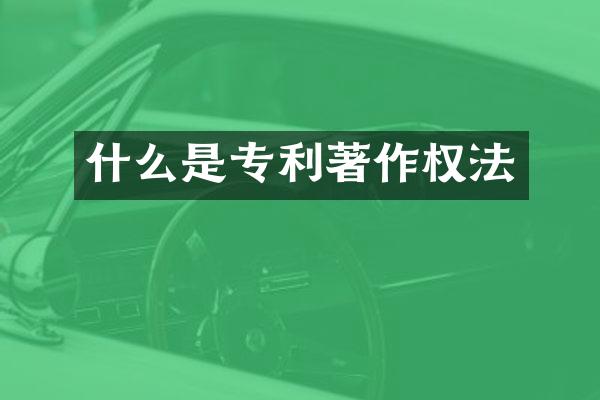什么是专利著作权法