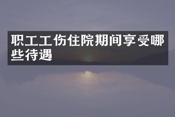 职工工伤住院期间享受哪些待遇