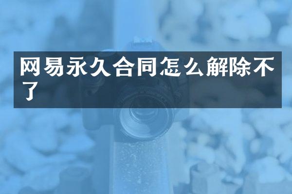 网易永久合同怎么解除不了