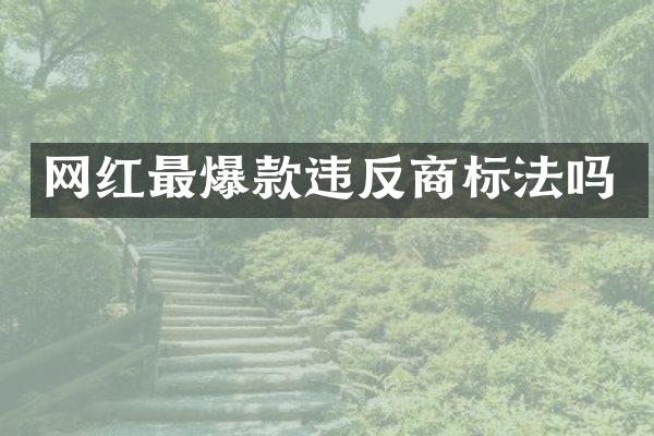网红最爆款违反商标法吗