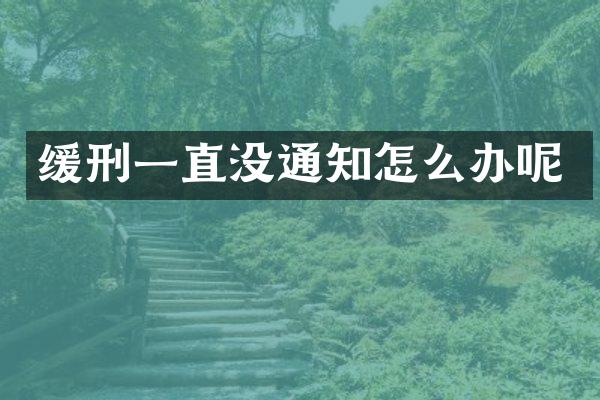 缓刑一直没通知怎么办呢