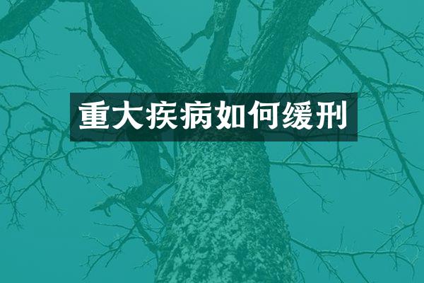 重大疾病如何缓刑
