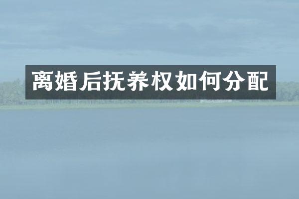 离婚后抚养权如何分配