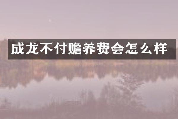 成龙不付赡养费会怎么样
