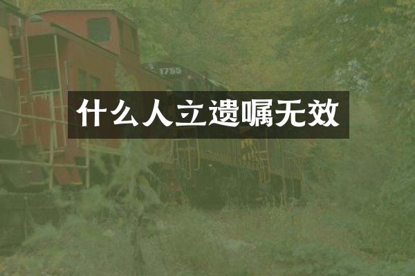 什么人立遗嘱无效