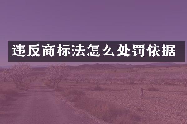 违反商标法怎么处罚依据