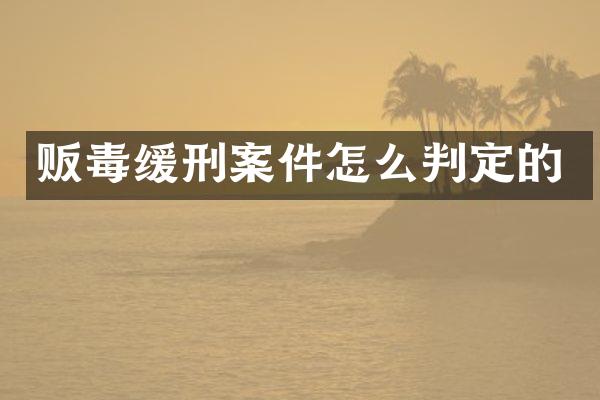 缓刑案件怎么判定的