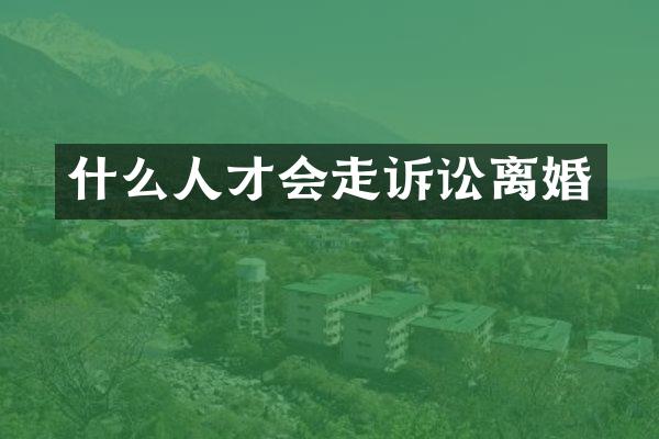 什么人才会走诉讼离婚