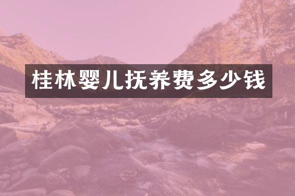 桂林婴儿抚养费多少钱