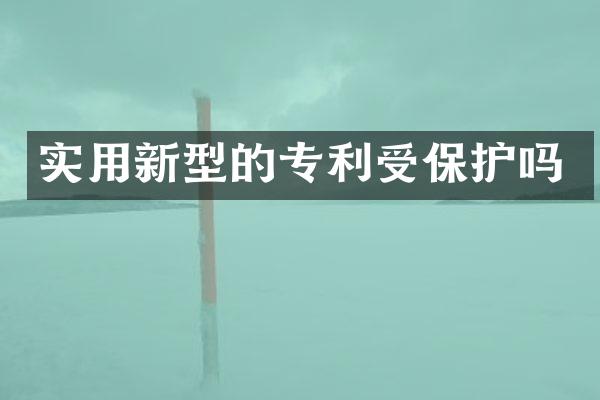 实用新型的专利受保护吗