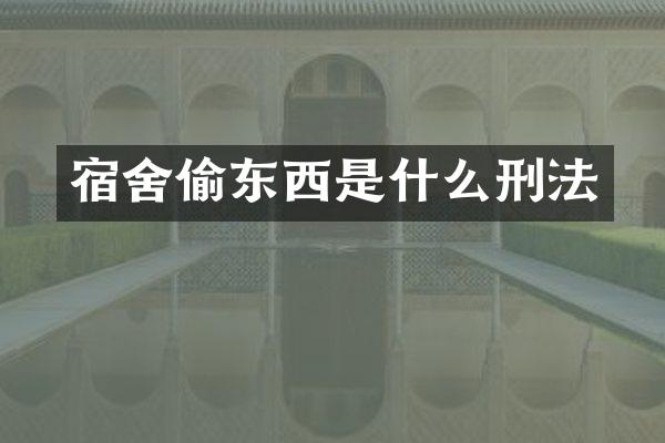 宿舍偷东西是什么刑法