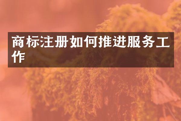 商标注册如何推进服务工作