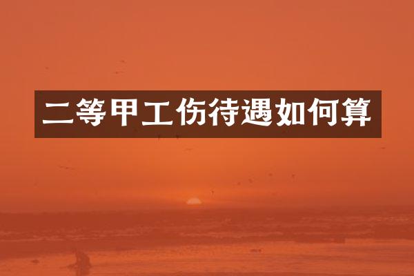 二等甲工伤待遇如何算