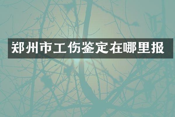 郑州市工伤鉴定在哪里报