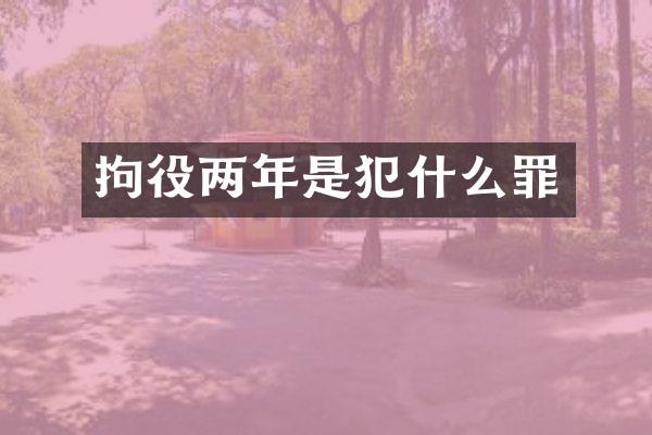 拘役两年是犯什么罪