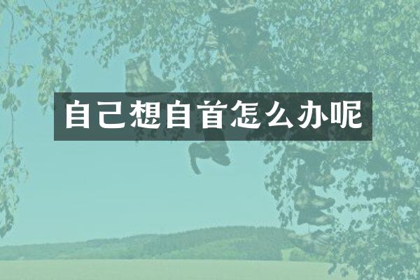 自己想自首怎么办呢