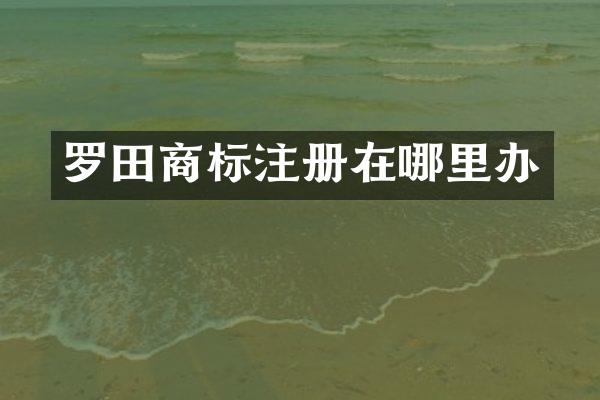 罗田商标注册在哪里办