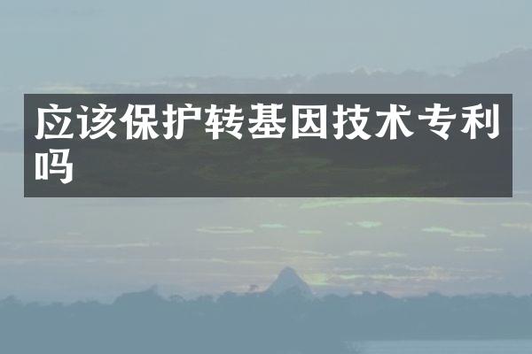 应该保护转基因技术专利吗