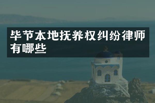 毕节本地抚养权纠纷律师有哪些