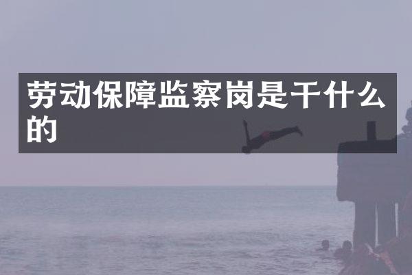 劳动保障监察岗是干什么的