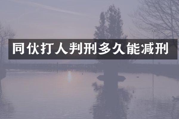 同伙打人判刑多久能减刑