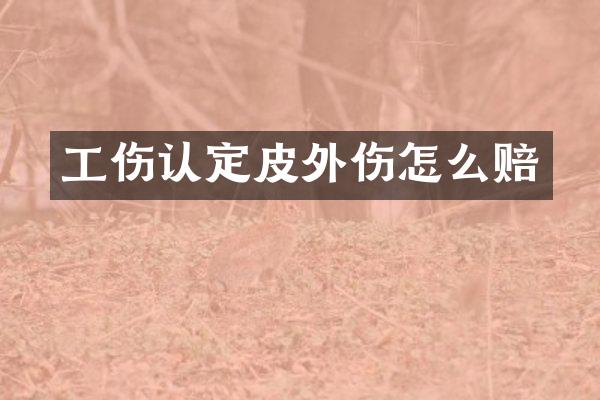 工伤认定皮外伤怎么赔