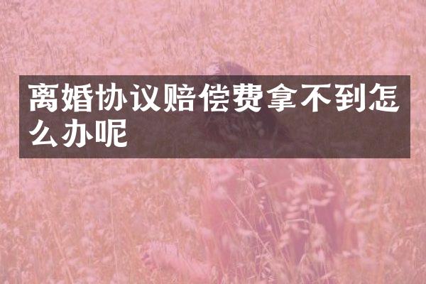 离婚协议赔偿费拿不到怎么办呢