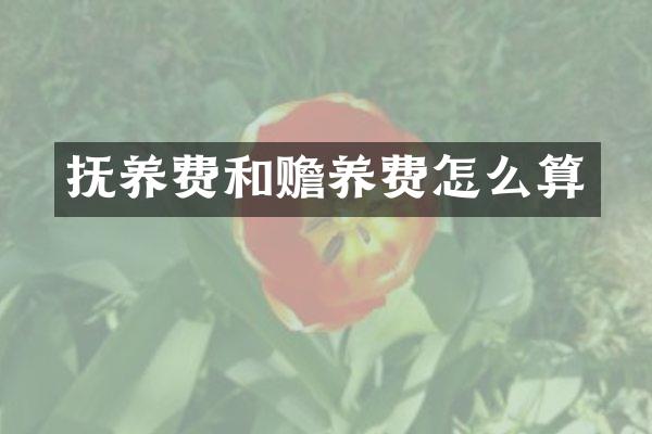 抚养费和赡养费怎么算