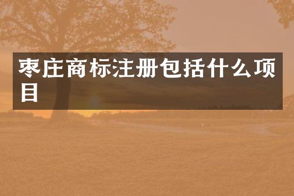 枣庄商标注册包括什么项目