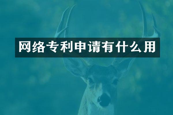 网络专利申请有什么用