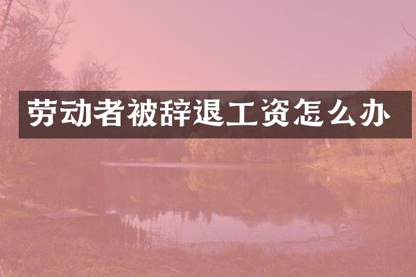 劳动者被辞退工资怎么办